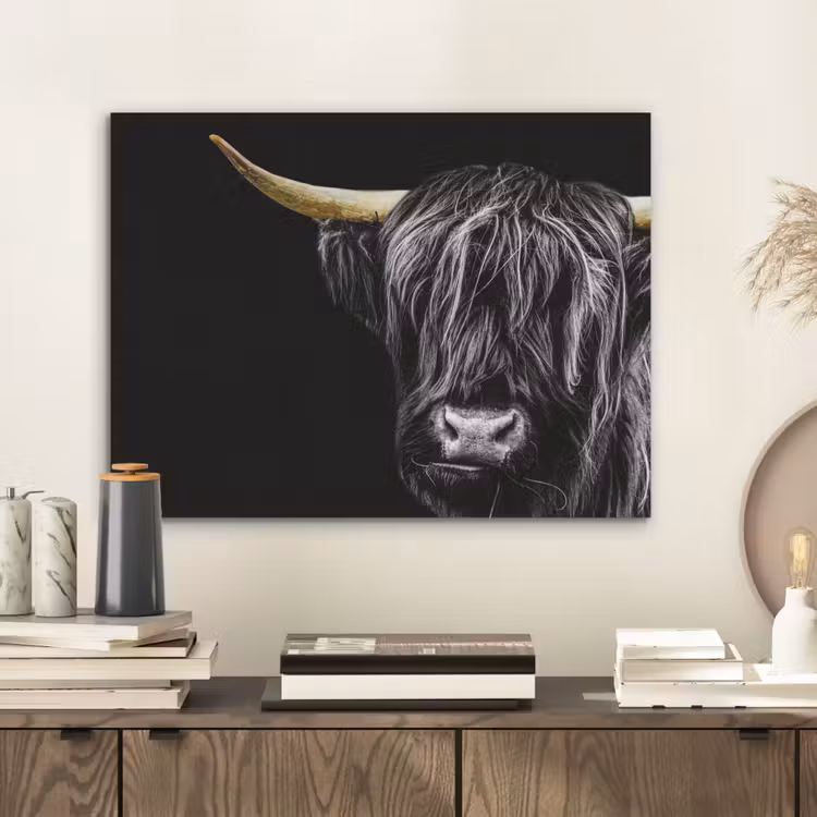 Schotse hooglander - Goud - Vacht - Dieren - Koe PET vilt klein -sfeer1