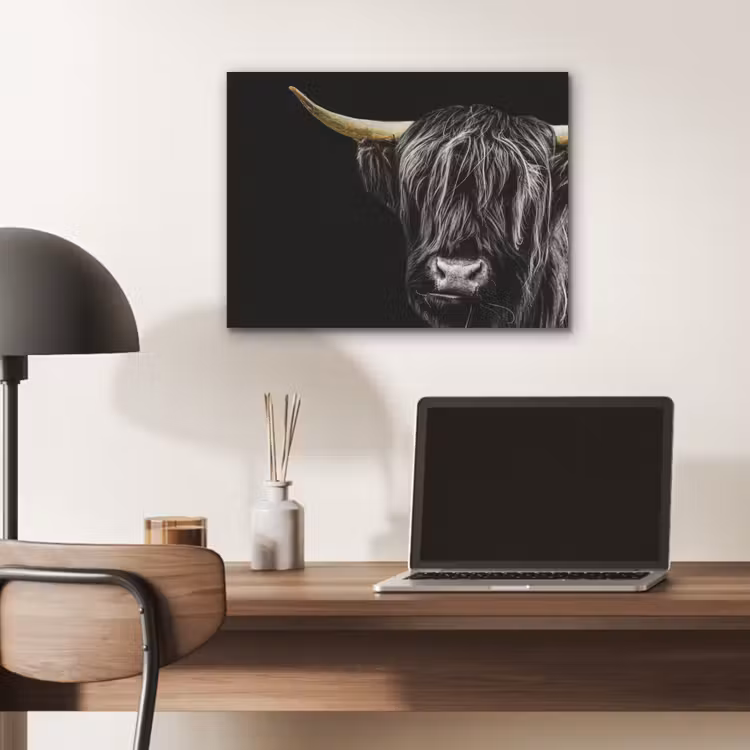 Schotse hooglander - Goud - Vacht - Dieren - Koe PET vilt klein -sfeer5