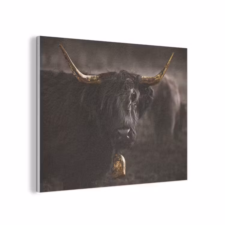 Schotse hooglander - Goud - Koebel - Hoorns - Dieren PET vilt klein -3d