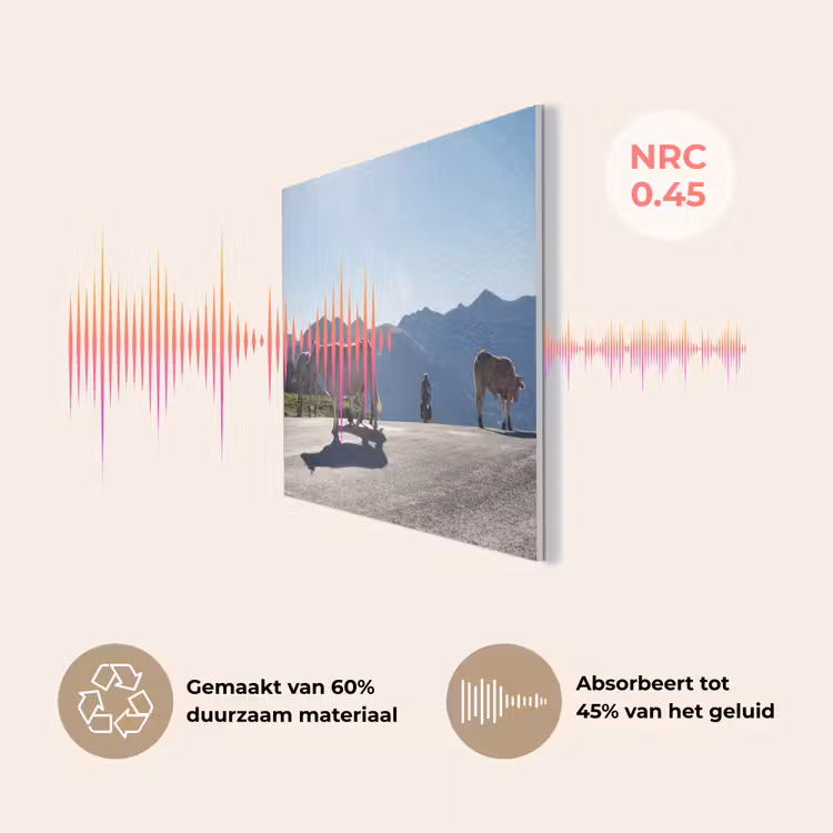 Schotse hooglander - Licht - Berg - Natuur PET vilt klein -USP_NL