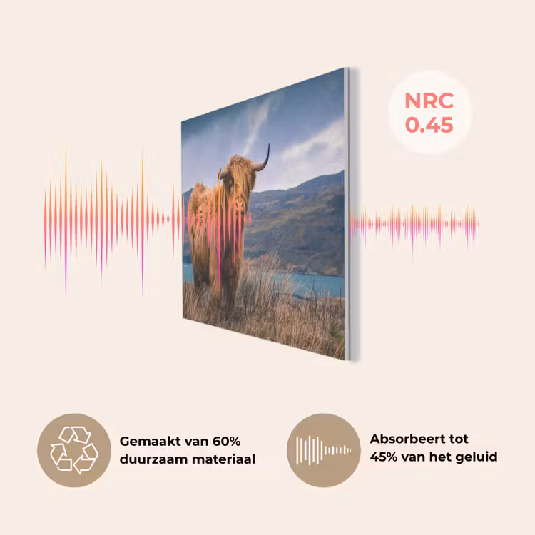Schotse Hooglander - Berg - Water - Natuur - Koe PET vilt klein -USP_NL