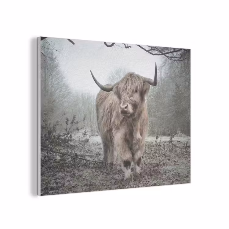 Schotse hooglander - Natuur - Herfst - Dieren - Wild - Bos PET vilt klein -3d