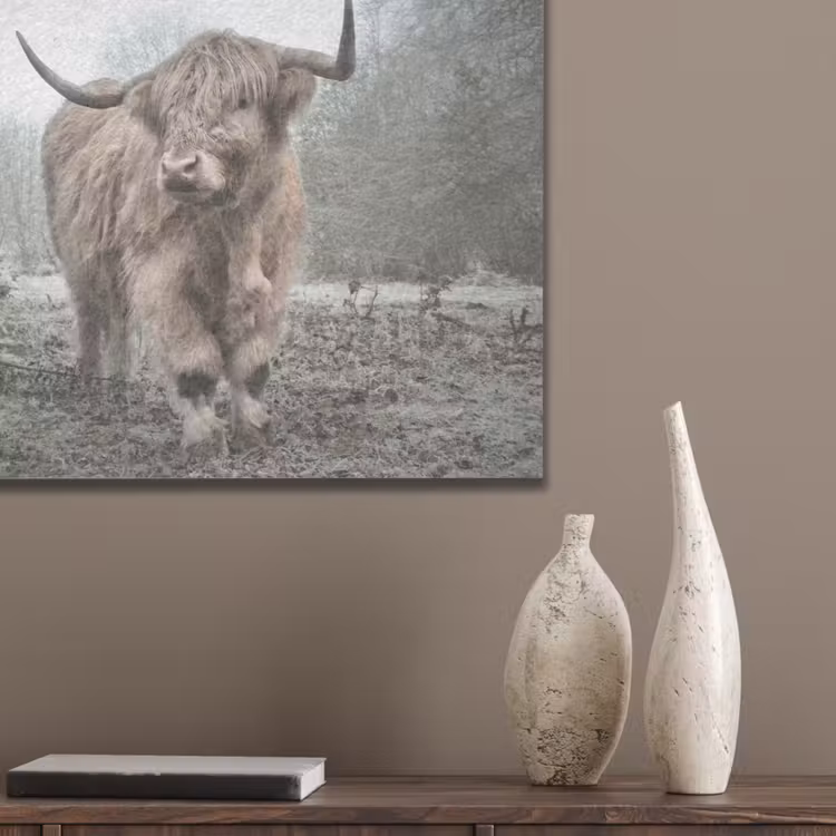 Schotse hooglander - Natuur - Herfst - Dieren - Wild - Bos PET vilt klein -sfeer6_closeup