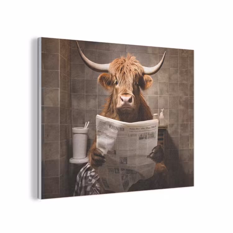Schotse hooglander - Krant - Toilet PET vilt klein -3d