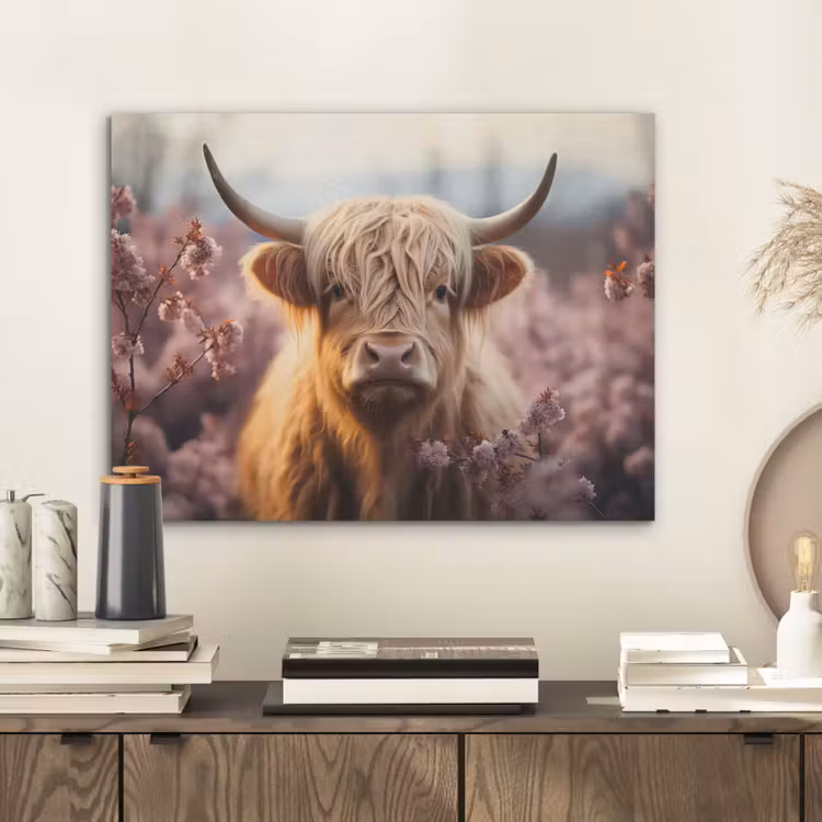 Schotse hooglander - Lente - Hooglanden PET vilt klein -sfeer1