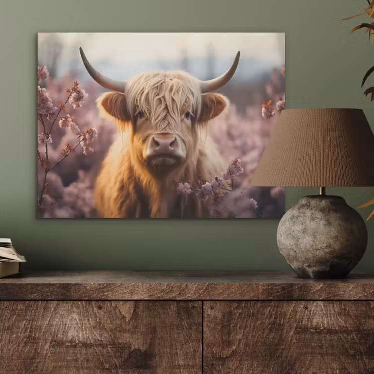 Schotse hooglander - Lente - Hooglanden PET vilt klein -sfeer2