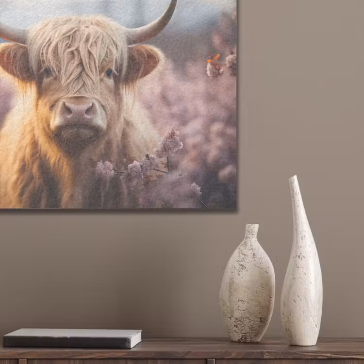 Schotse hooglander - Lente - Hooglanden PET vilt klein -sfeer6_closeup