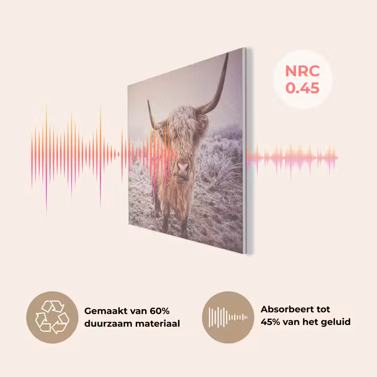 Schotse hooglanders - Licht - Lucht - Natuur PET vilt klein -USP_NL