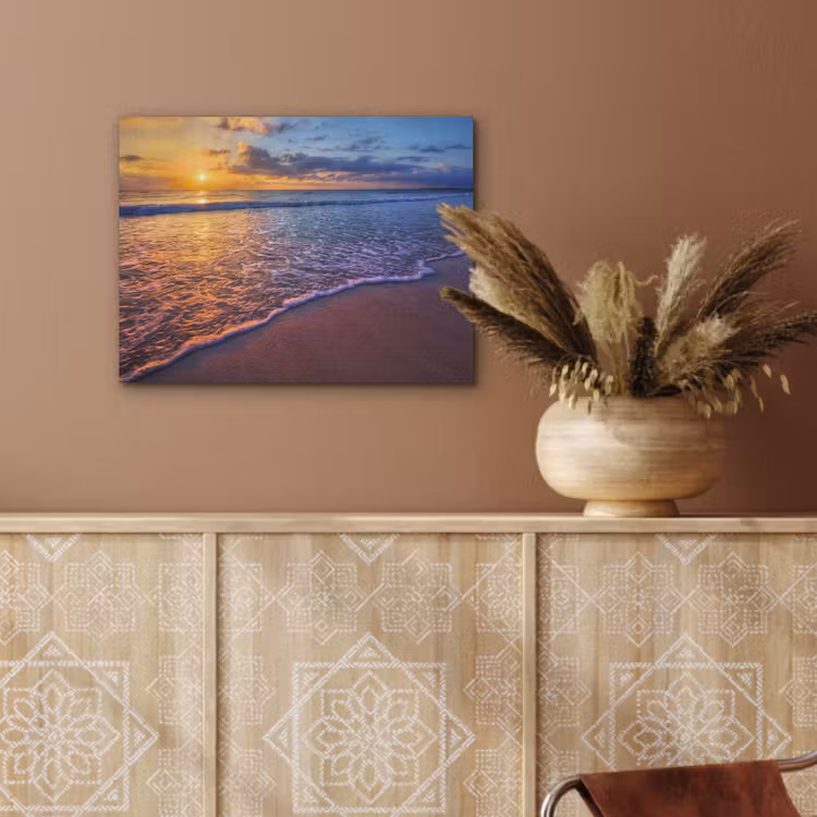 Zee - Strand - Zonsondergang - Wolken - Horizon PET vilt klein -sfeer4