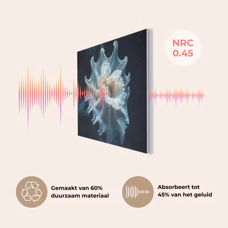 Zeewezen - Wit - Golven - Water PET vilt klein -USP_NL