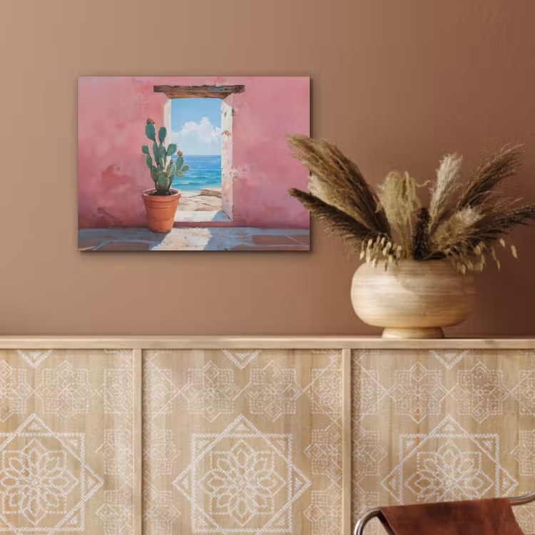 Zee - Roze - Cactus PET vilt klein -sfeer4