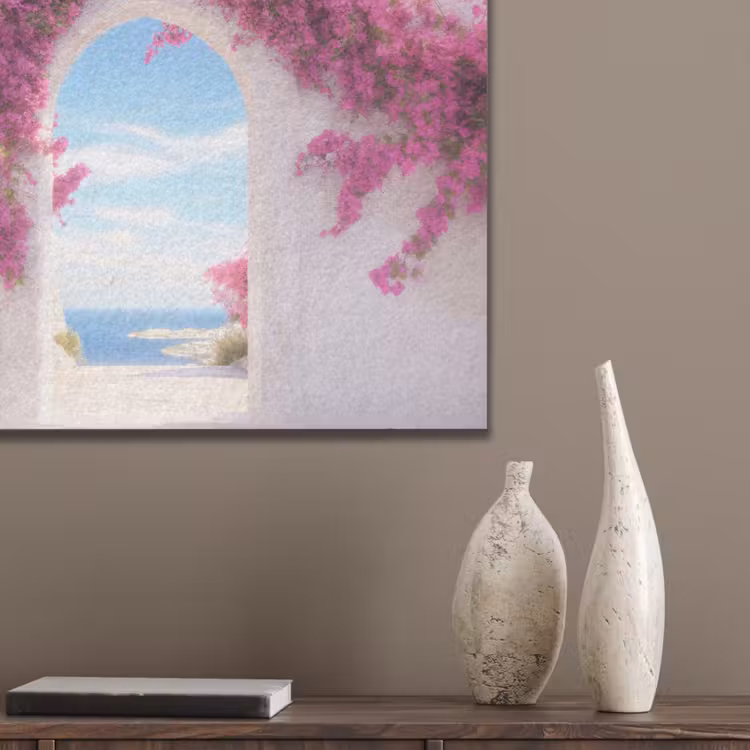 Zee - Roze - Bloemen - Poort PET vilt klein -sfeer6_closeup
