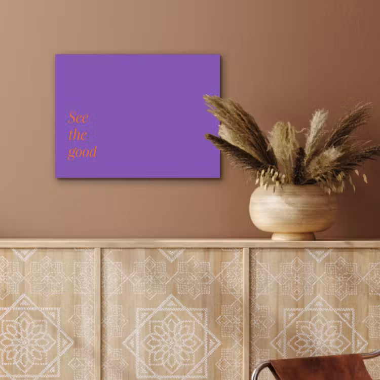 See the good - Oranje - Paars PET vilt klein -sfeer4
