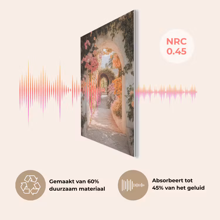 Doorkijk - Boog - Bloemen - Pastel PET vilt klein -USP_NL