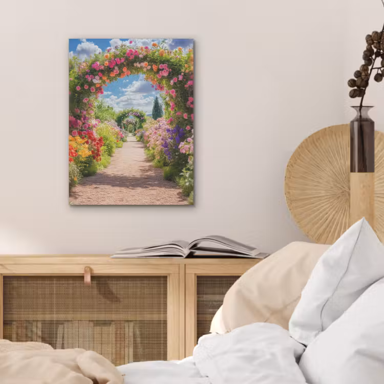 Doorkijk - Bloemen - Kleurrijk - Natuur PET vilt klein -sfeer3