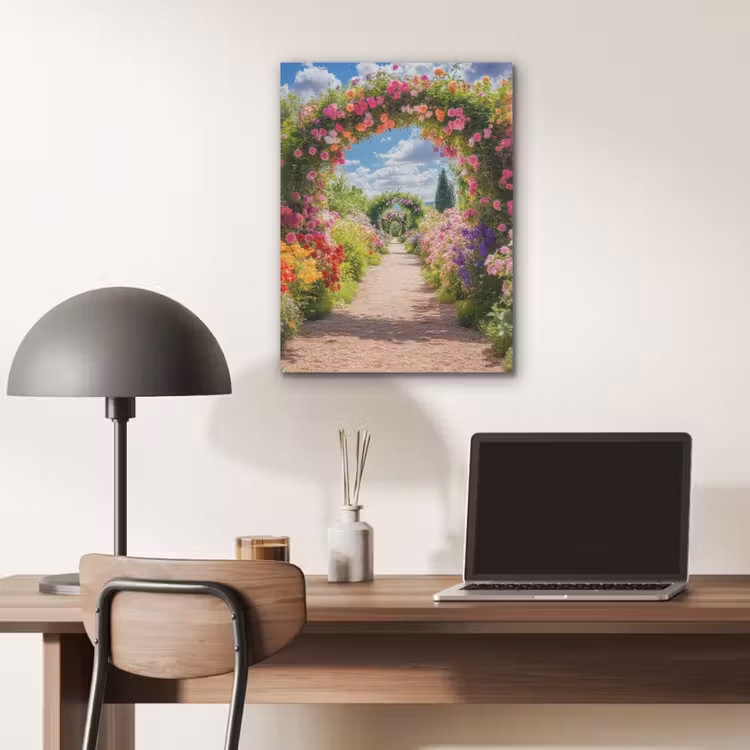 Doorkijk - Bloemen - Kleurrijk - Natuur PET vilt klein -sfeer5