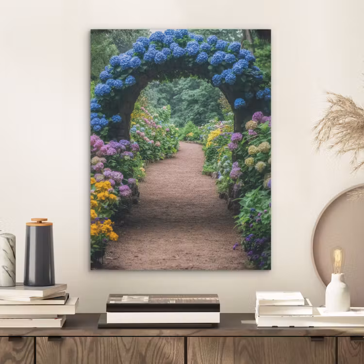 Doorkijk - Bloemen - Hortensia - Pad PET vilt klein -sfeer1
