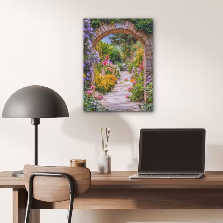 Doorkijk - Bloemen - Pad - Natuur PET vilt klein -sfeer5
