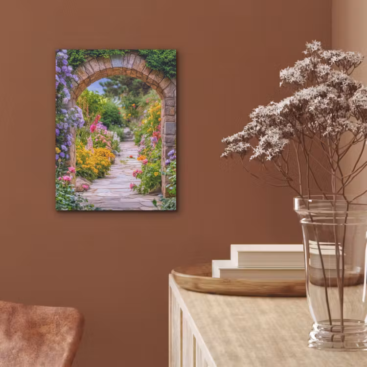 Doorkijk - Bloemen - Pad - Natuur PET vilt klein -sfeer4