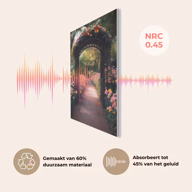 Doorkijk - Bloemen - Pad - Natuur - Kleurrijk PET vilt klein -USP_NL