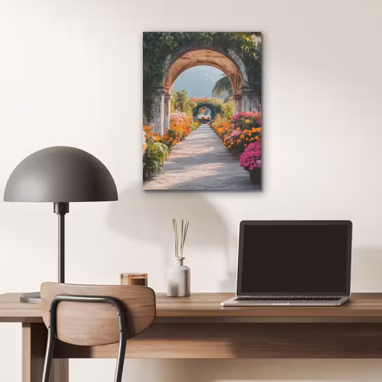 Doorkijk - Bloemen - Tropisch - Kleurrijk PET vilt klein -sfeer5