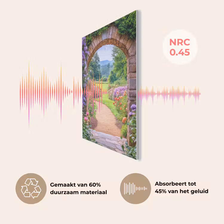 Doorkijk - Poort - Bloemen - Tuin PET vilt klein -USP_NL