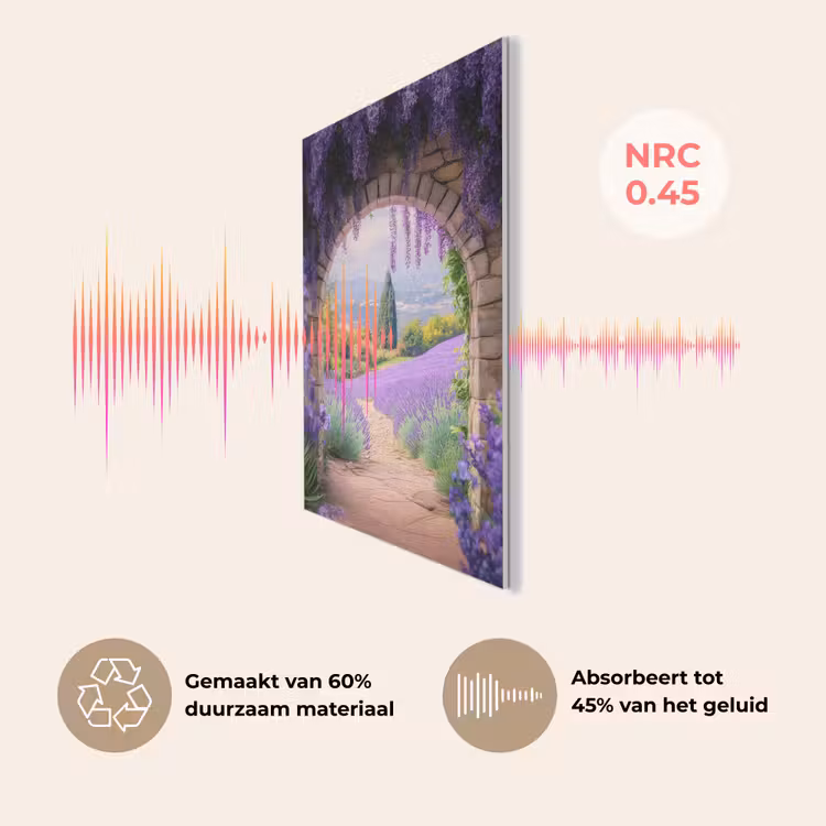 Doorkijk - Lavendel - Bloemen - Paars - Poort PET vilt klein -USP_NL