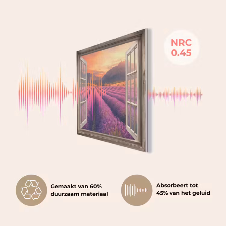 Doorkijk - Lavendel - Landschap - Bloemen - Paars PET vilt klein -USP_NL
