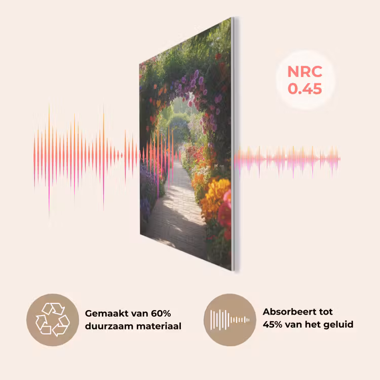 Doorkijk - Pad - Bloemen - Struik - Kleurrijk PET vilt klein -USP_NL