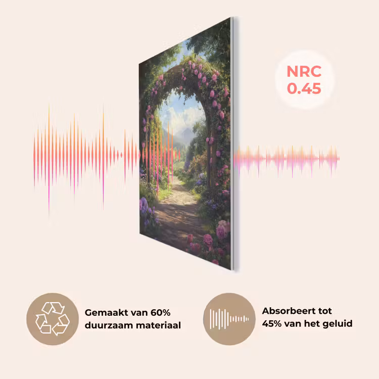 Doorkijk - Rozenboog - Uitzicht - Landschap - Bloemen PET vilt klein -USP_NL