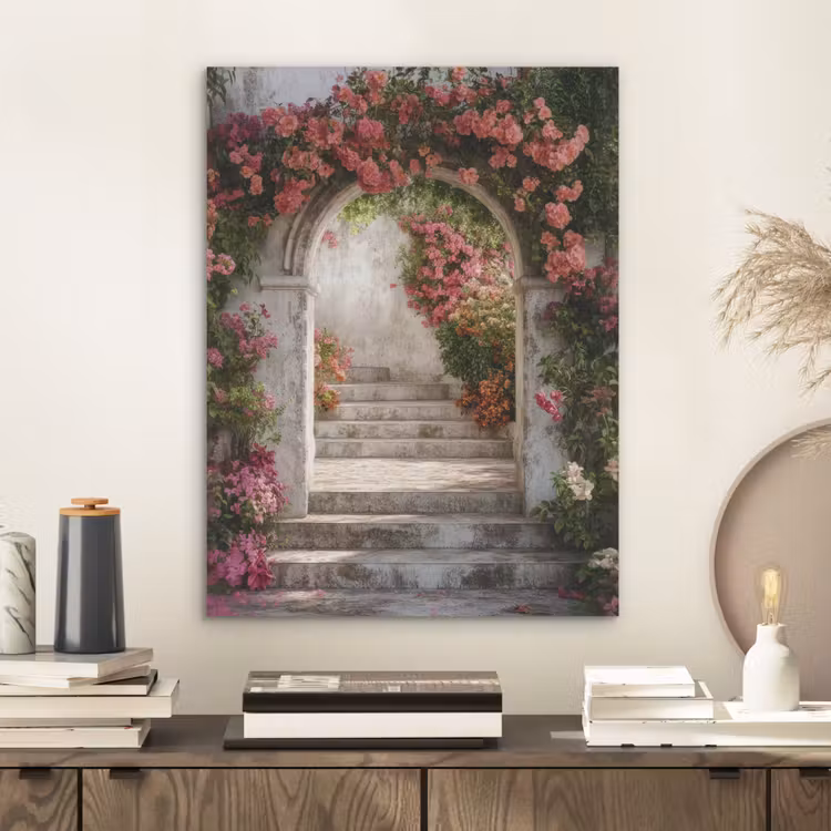 Doorkijk - Rozen - Vintage - Poort PET vilt klein -sfeer1