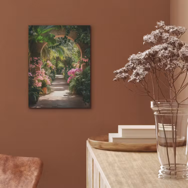 Doorkijk - Tropisch - Bloemen - Natuur PET vilt klein -sfeer4