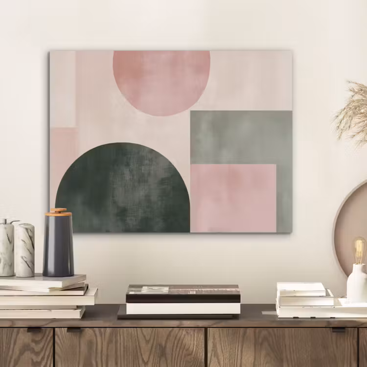 Vormen - Abstract - Cirkel - Zwart PET vilt klein -sfeer1