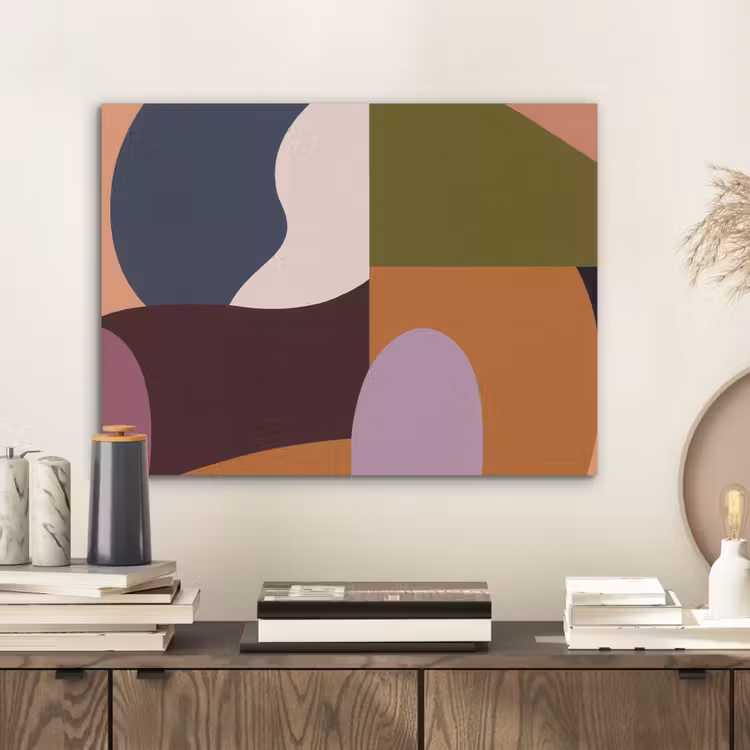 Vormen - Abstract - Kleuren - Vierkant PET vilt klein -sfeer1