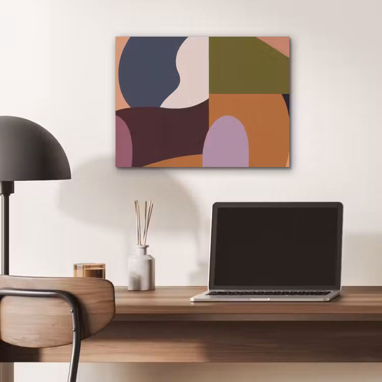 Vormen - Abstract - Kleuren - Vierkant PET vilt klein -sfeer5
