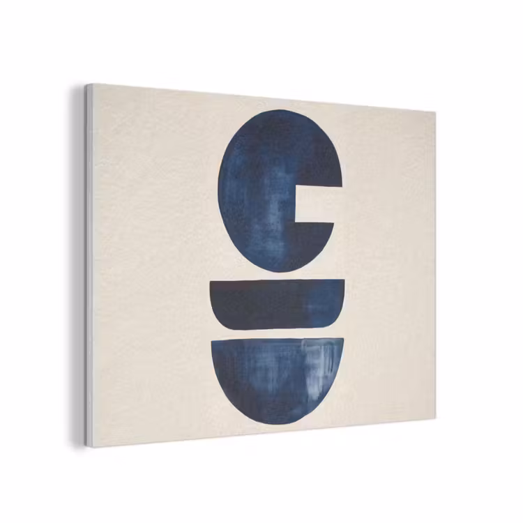 Vormen - Blauw - Abstract PET vilt klein -3d