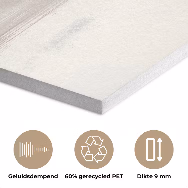 Vormen - Penseelstreken - Abstract - Goud PET vilt klein -closeup_NL