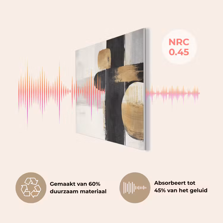 Vormen - Penseelstreken - Abstract - Goud PET vilt klein -USP_NL