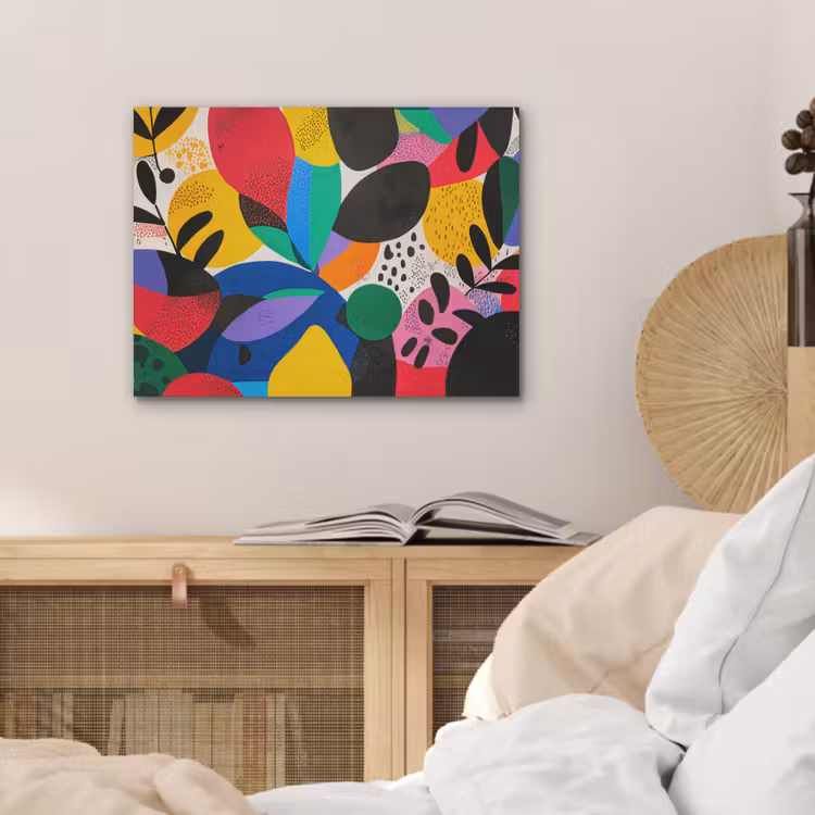 Vormen - Stippen - Kleurrijk PET vilt klein -sfeer3