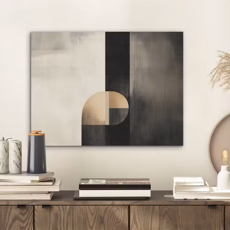 Vormen - Modern - Zwart PET vilt klein -sfeer1