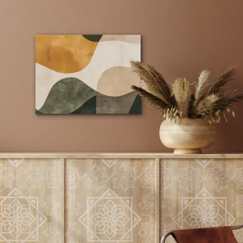 Vormen - Okergeel - Abstract PET vilt klein -sfeer4