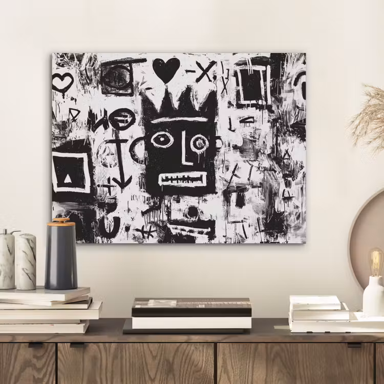 Vormen - Gezocht - Zwart - Abstract PET vilt klein -sfeer1
