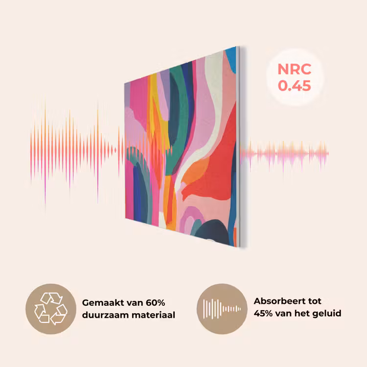 Vormen - Golvend - Abstract - Felroze PET vilt klein -USP_NL
