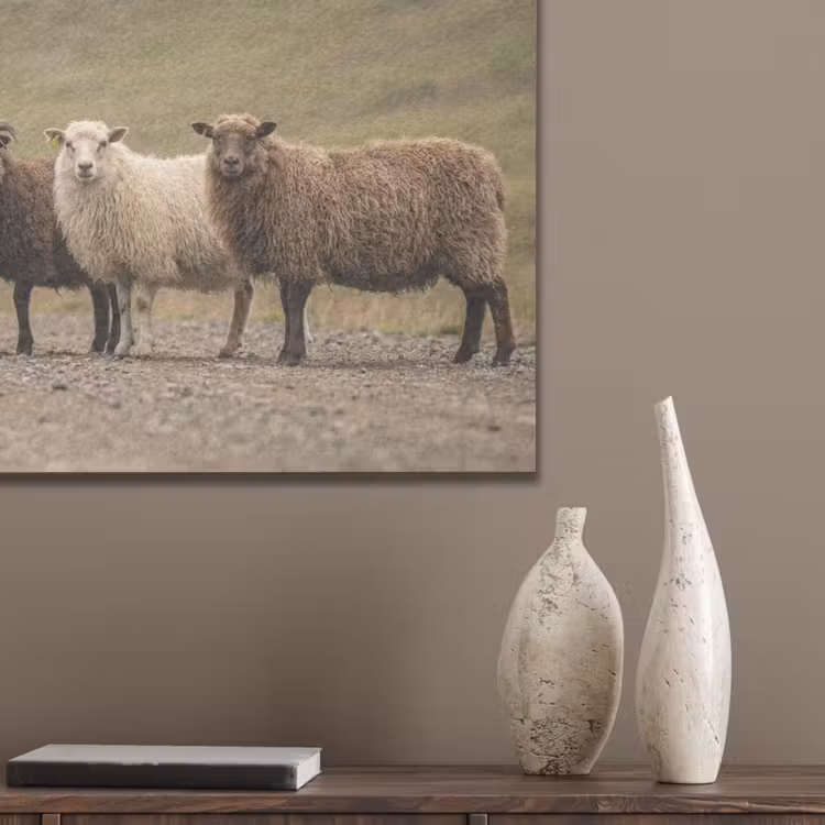 Schapen - Bruin - Wit - Grindpad PET vilt klein -sfeer6_closeup