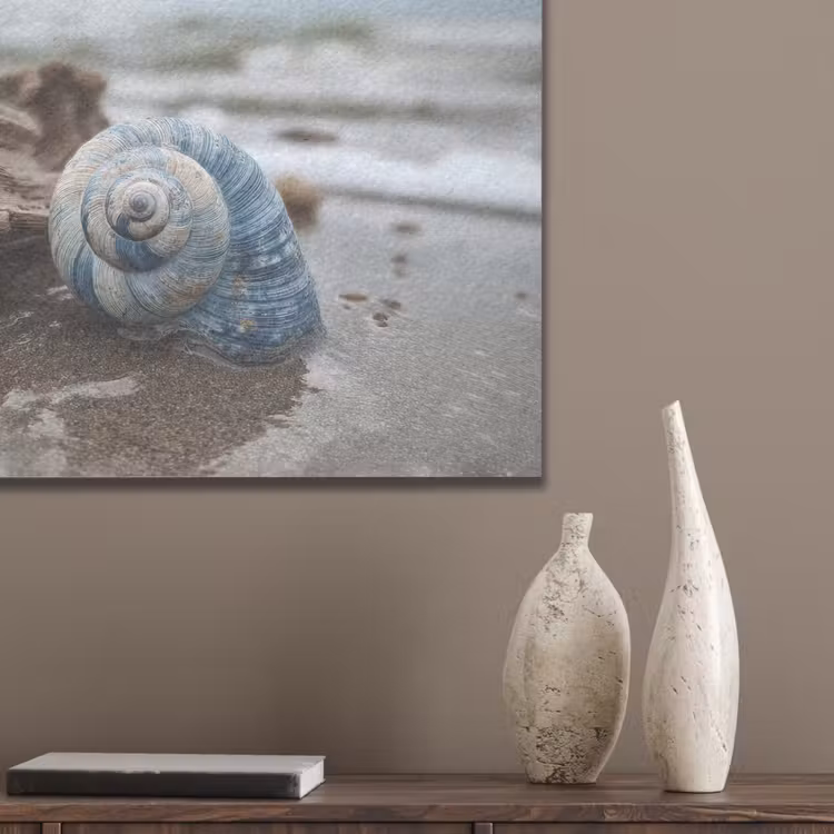 Schelp - Strand - Blauw - Zee PET vilt klein -sfeer6_closeup