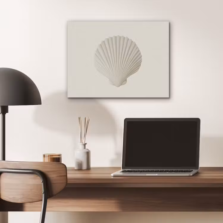 Schelp - Minimalistisch - Wit PET vilt klein -sfeer5