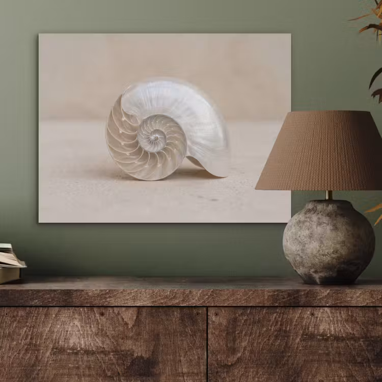 Schelp - Spiraal - Beige PET vilt klein -sfeer2