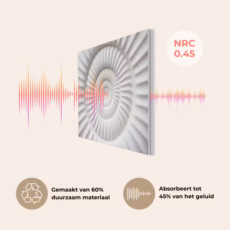 Schelp - Spiraal - Wit PET vilt klein -USP_NL