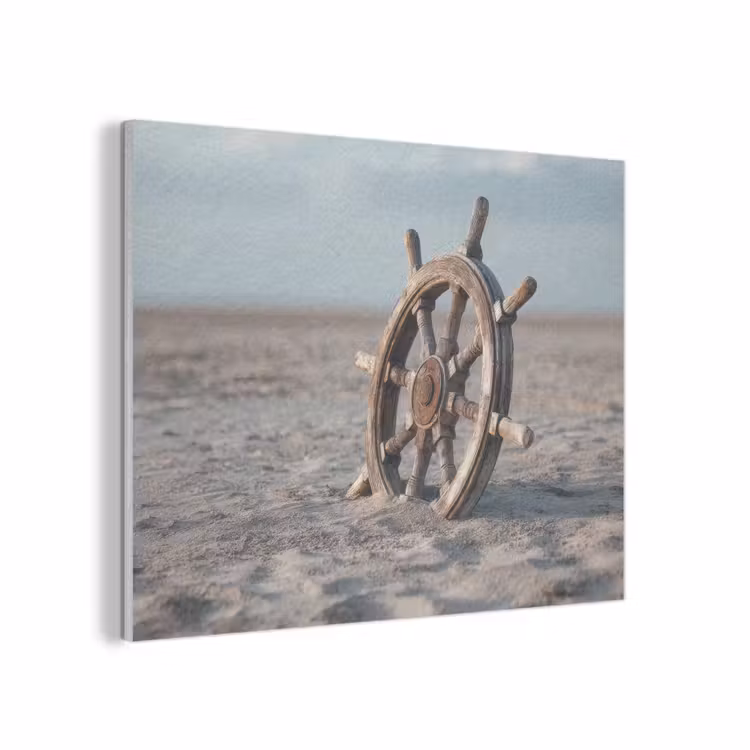 Scheepsstuur - Hout - Bruin - Zand PET vilt klein -3d