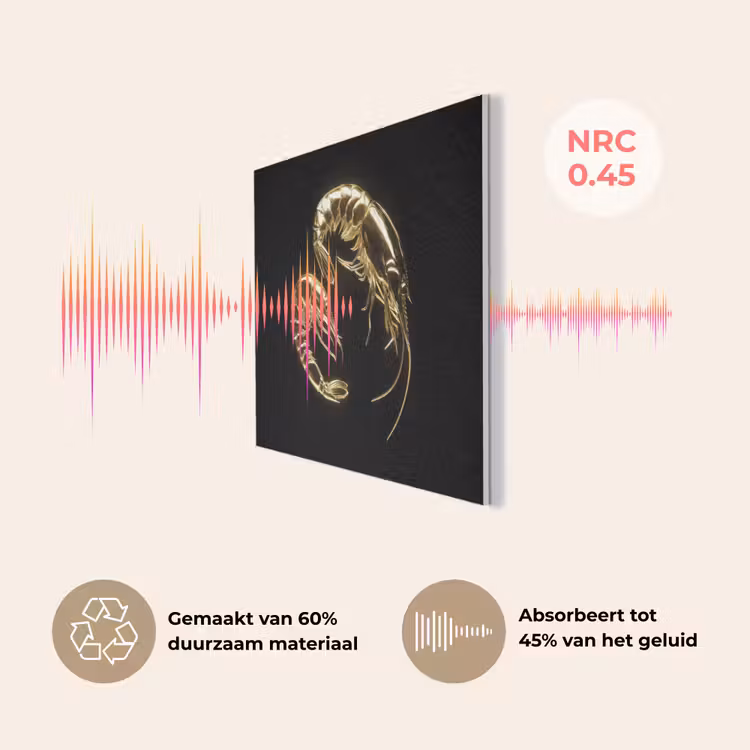 Garnalen - Zwart - Goud - Dieren PET vilt klein -USP_NL